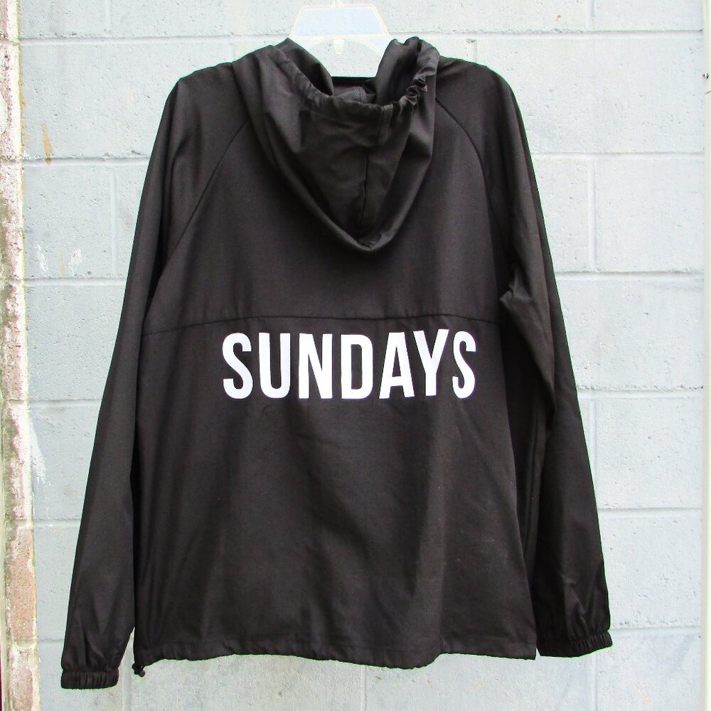 ascolour SUNDAYS black poly hooded windbreaker M